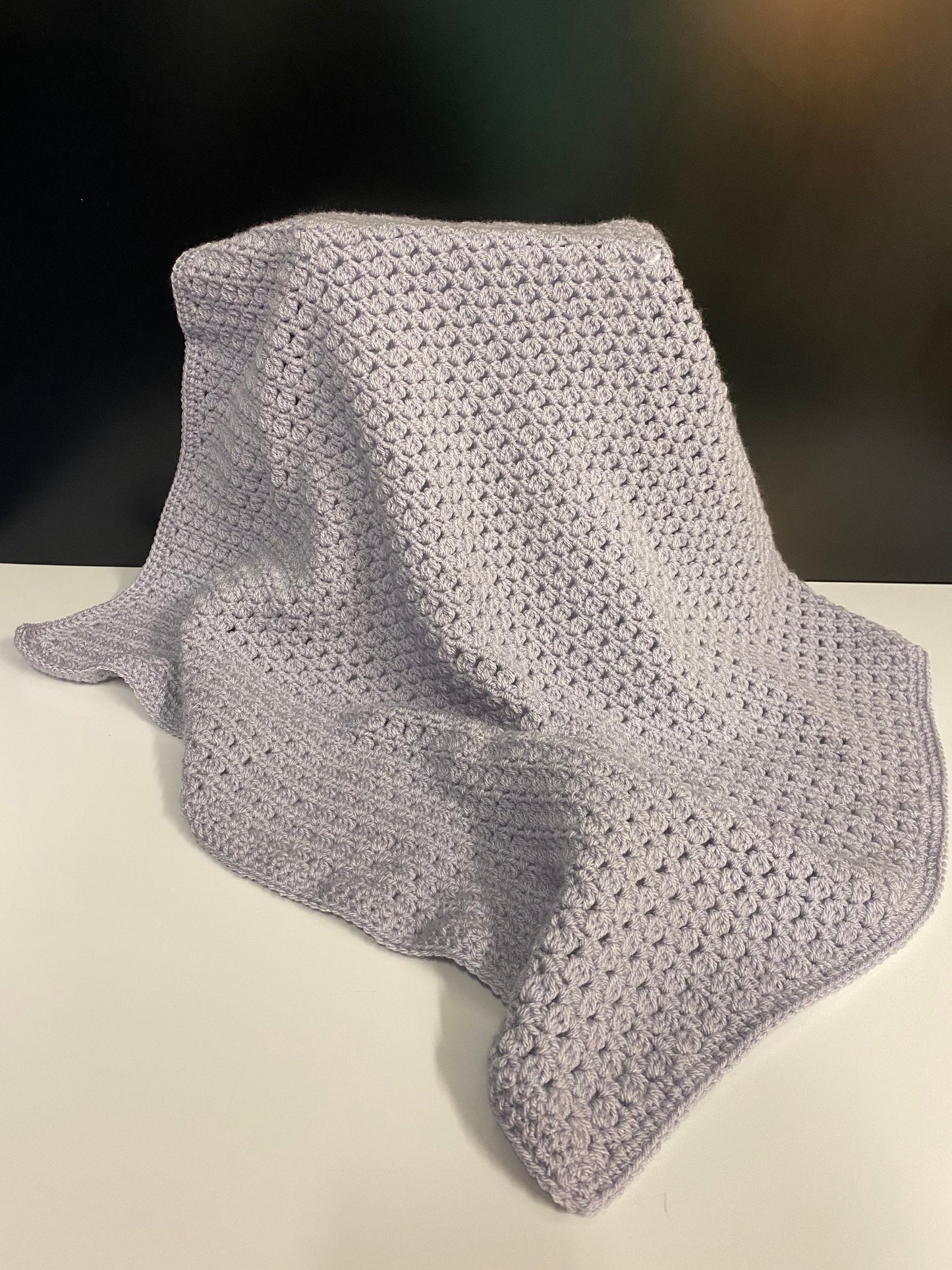 Crochet Baby Blanket - Lilac - Parma Violet