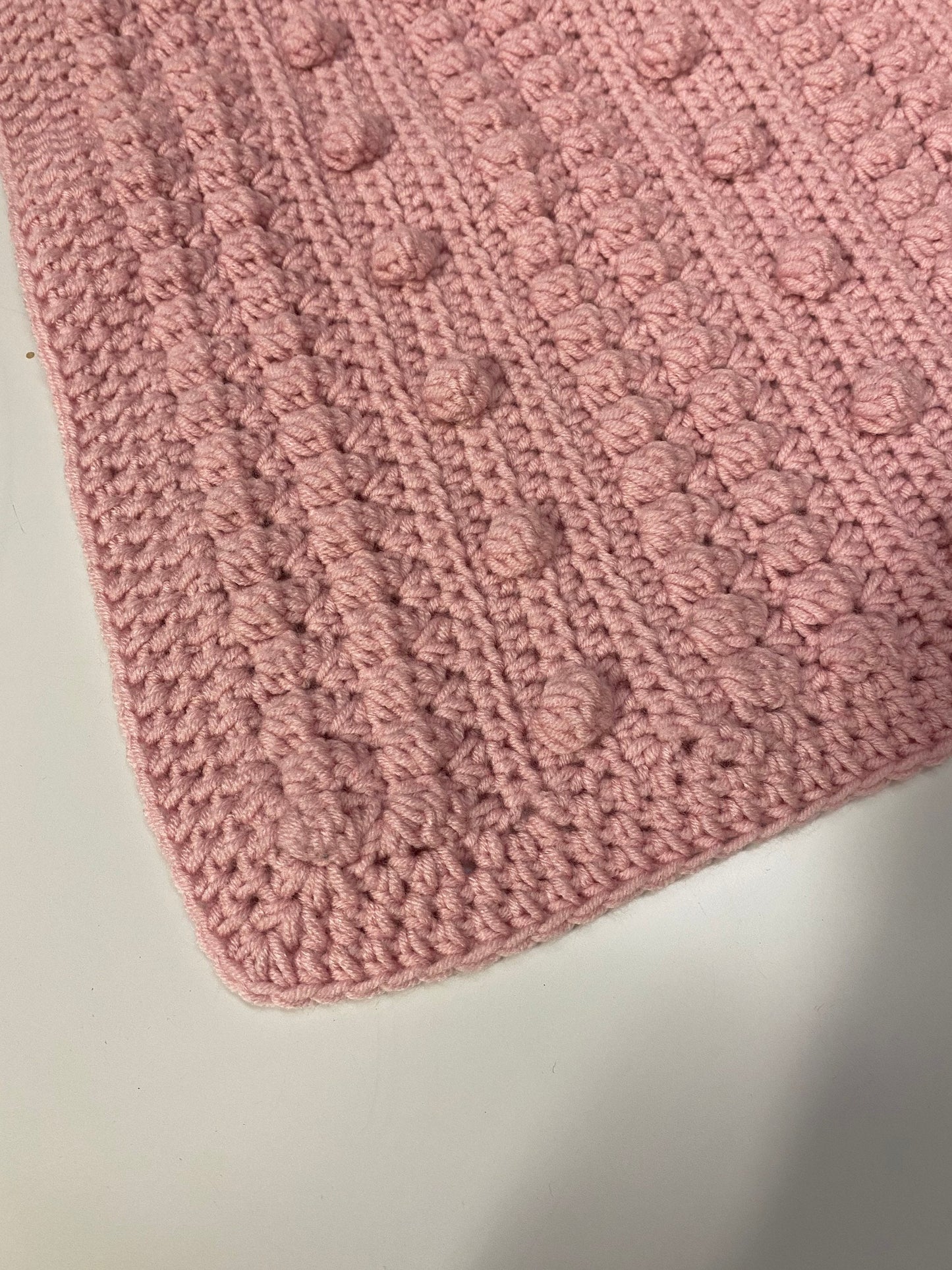 Soft Crochet Baby Blanket - Clusters and Bobbles