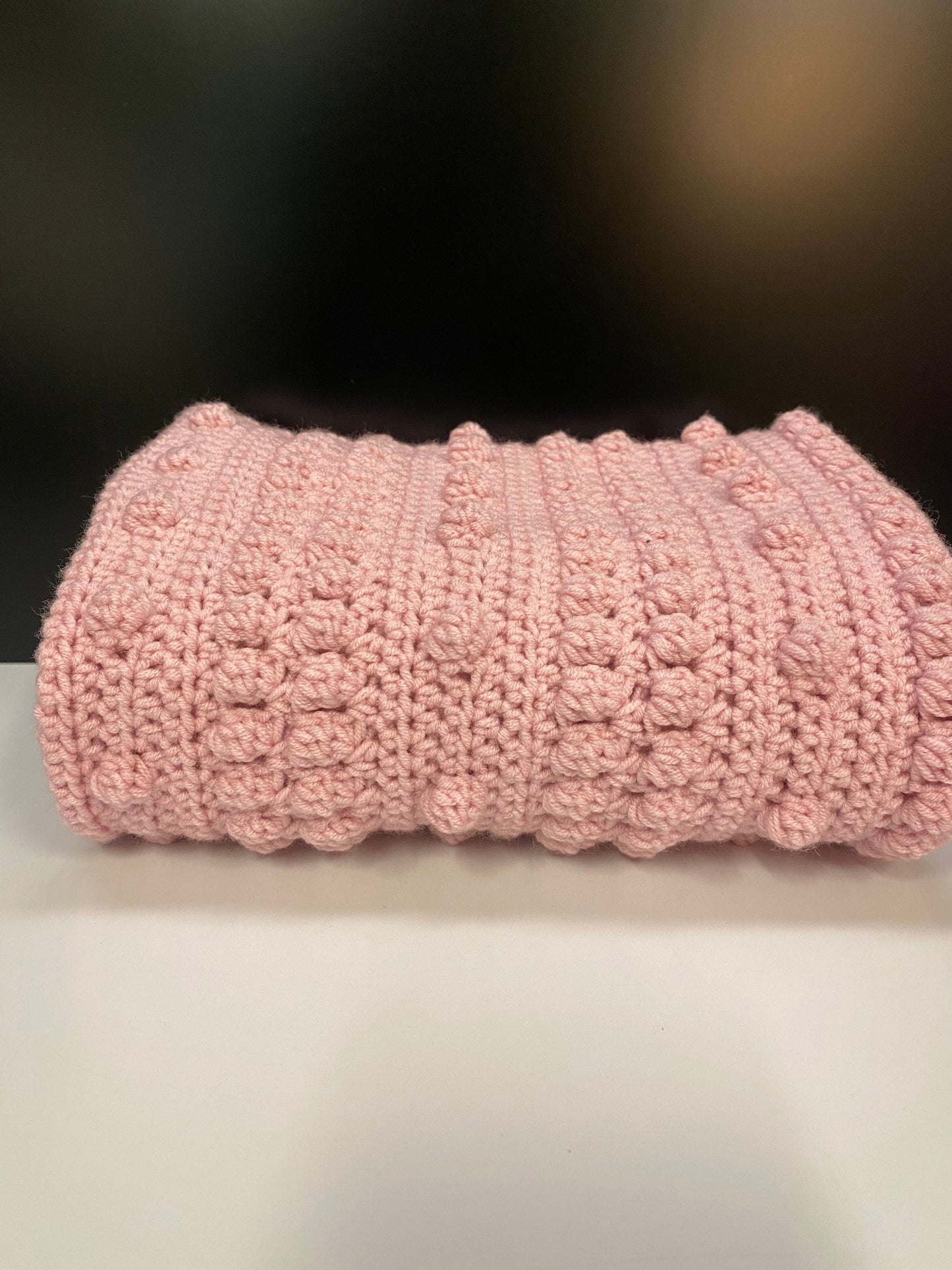 Soft Crochet Baby Blanket - Clusters and Bobbles