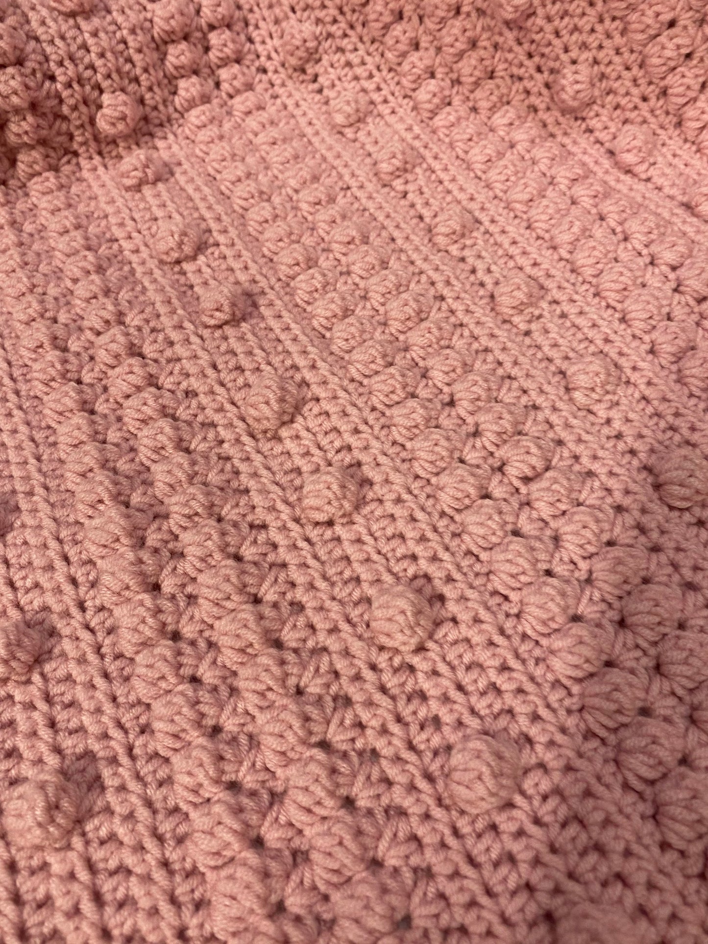 Soft Crochet Baby Blanket - Clusters and Bobbles