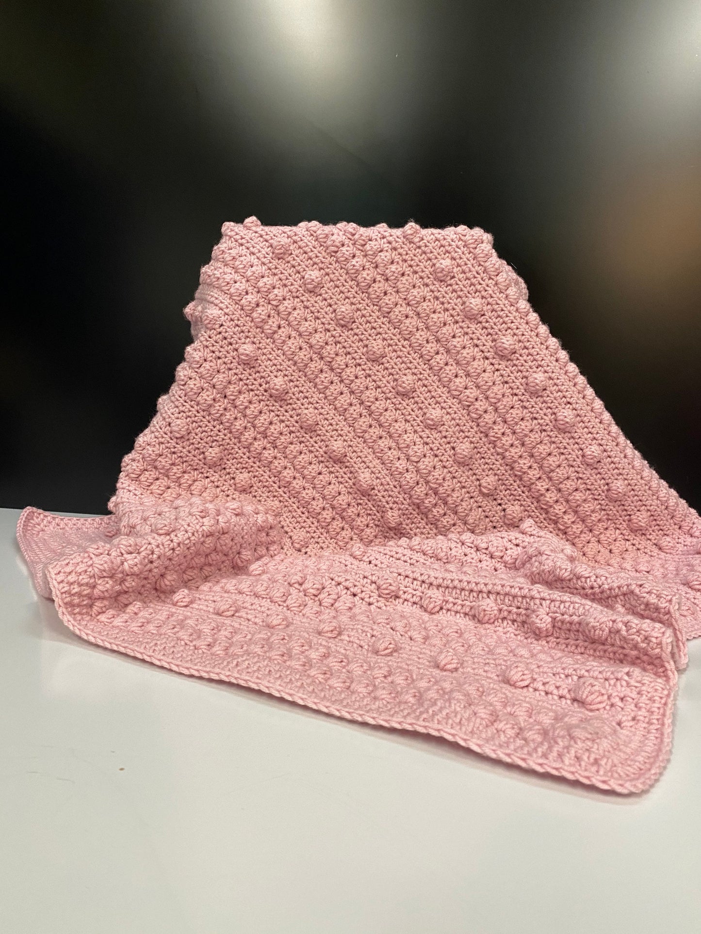 Soft Crochet Baby Blanket - Clusters and Bobbles