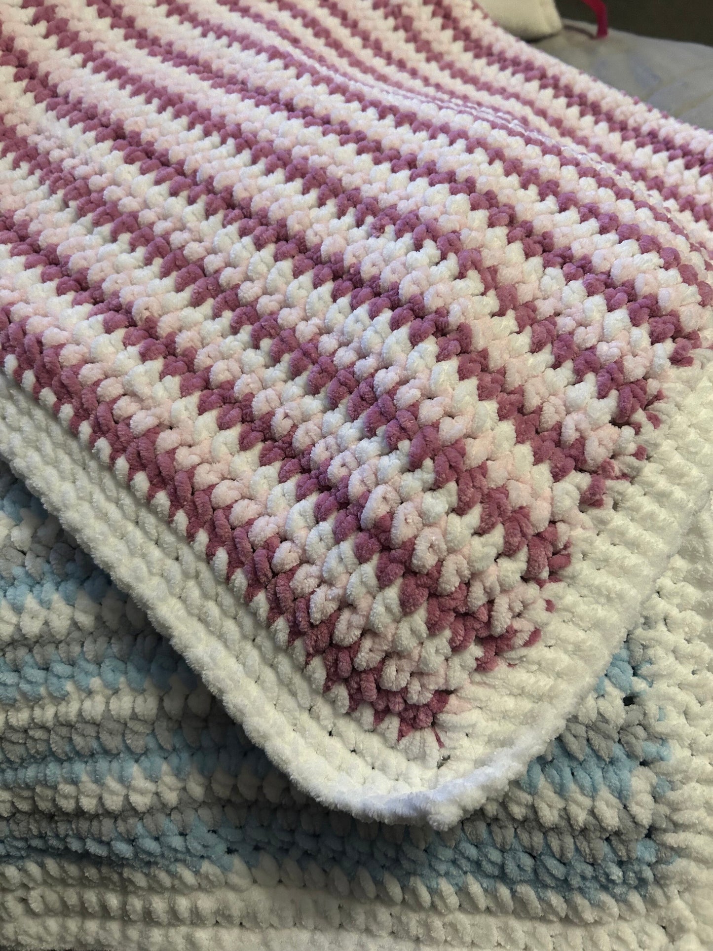 Soft Striped Baby Blanket - 80cm x 60cm