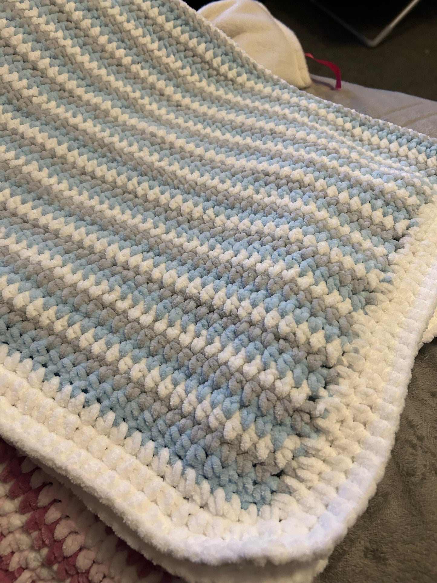 Soft Striped Baby Blanket - 80cm x 60cm