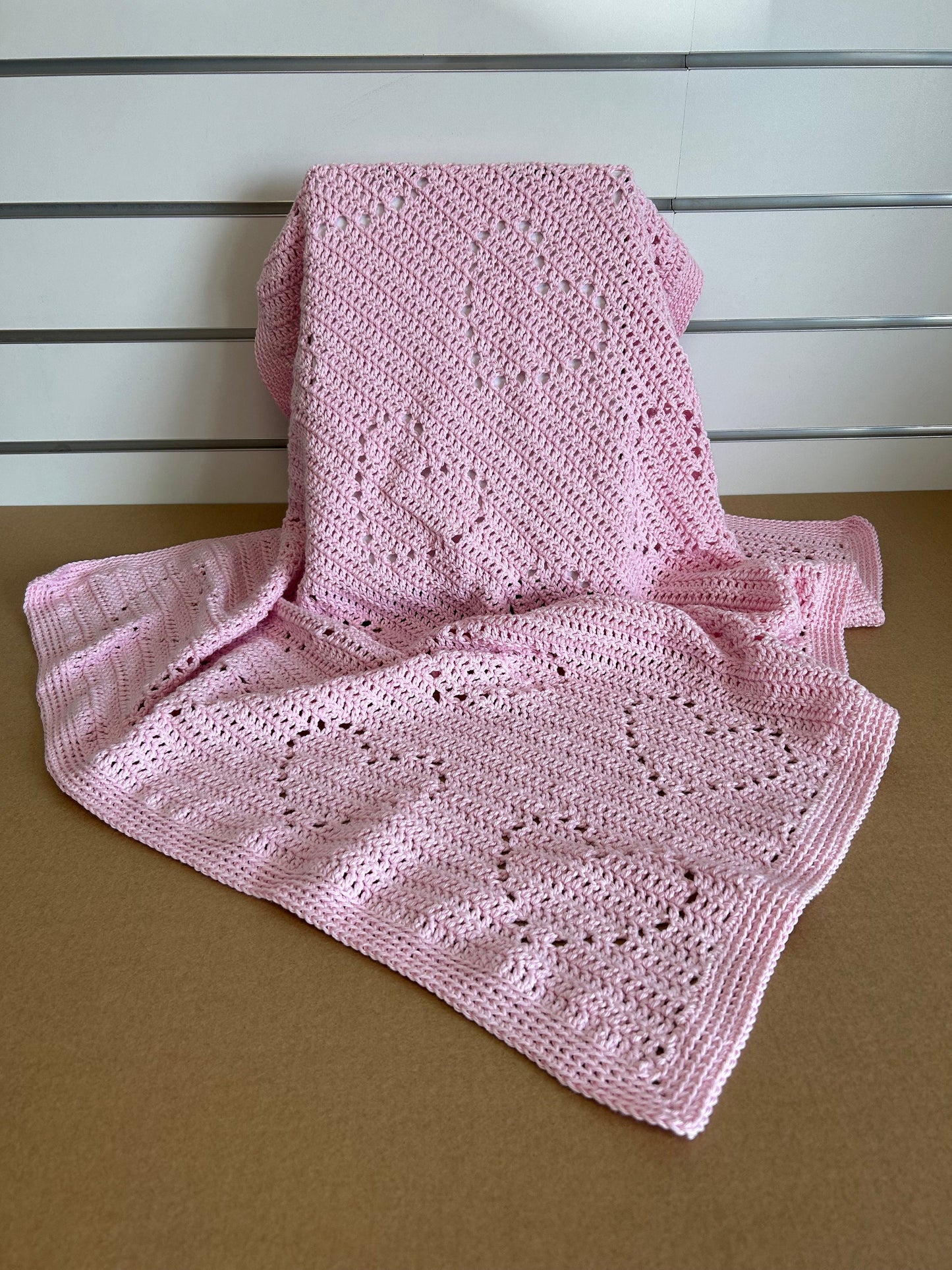 Soft Cotton Hearts Baby Blanket