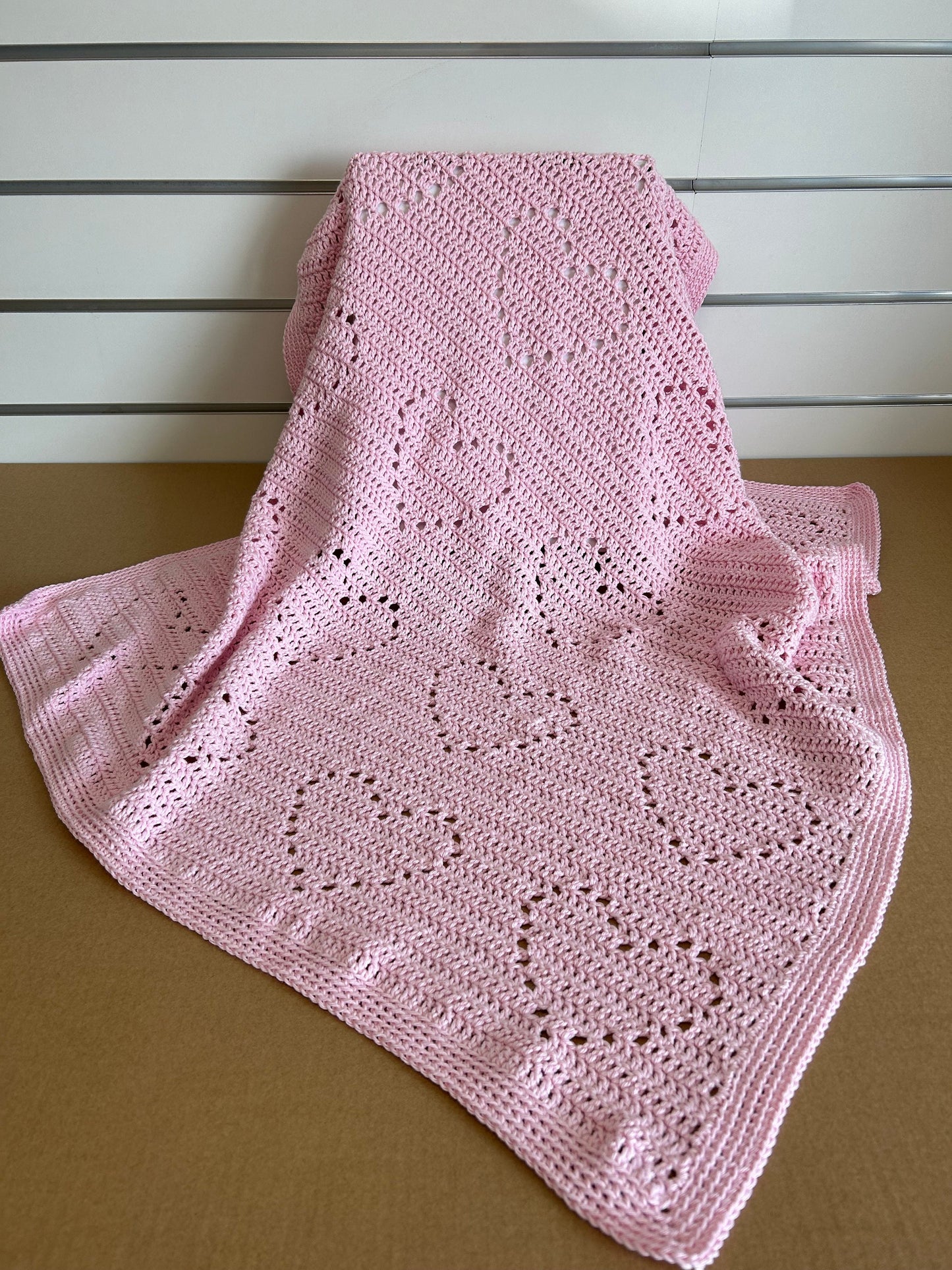 Soft Cotton Hearts Baby Blanket