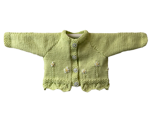 Handmade Soft Flower Embroidered Girls Cardigan