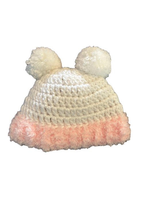 Baby Bobble Hat with Fluffy Coloured Band