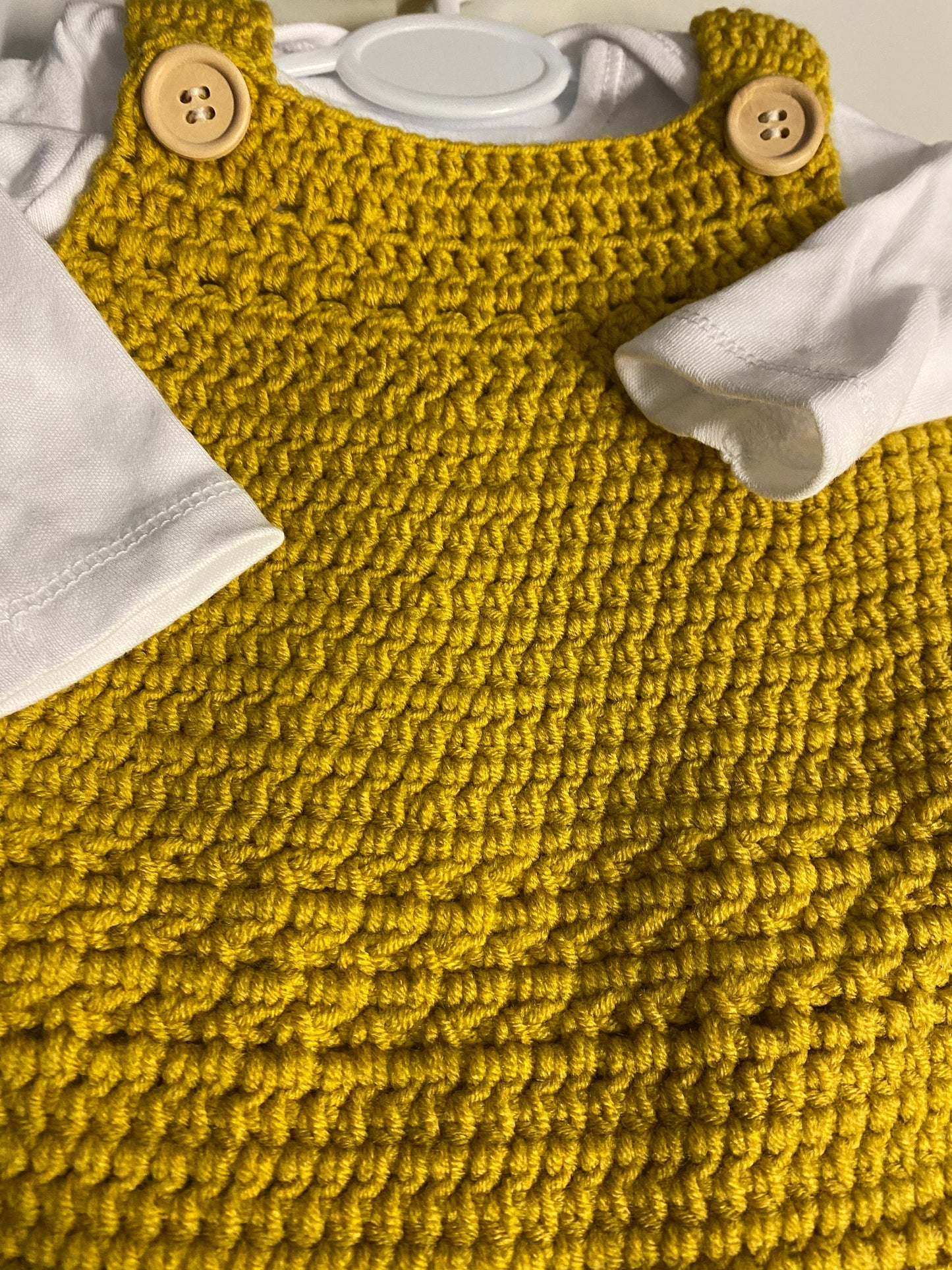 Baby Crochet Dress and Headband - Mellow Yellow